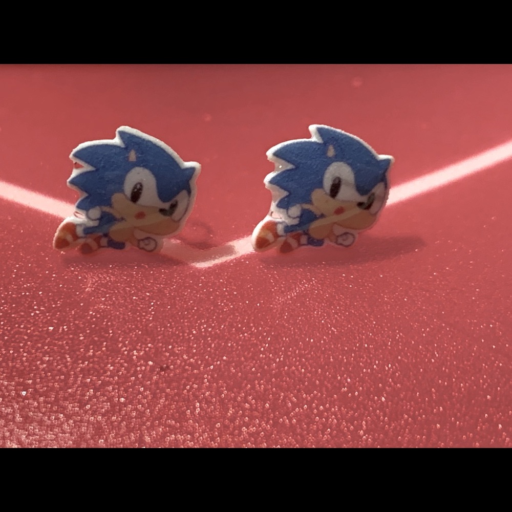 Sonic the hedgehog earrings